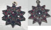 Edelstein Schmuck Granat Anhänger, Double Tombak -