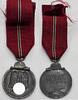 3. Reich, Deutschland, Wehrmacht Medaille, Abzeichen, Ehrenzeichen, Militaria 2.WK Winterschlacht im Osten mit Band, Ostmedaille ohne Hersteller -