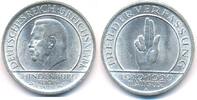Deutschland Weimarer Republik 5 Reichsmark Mark Schwurhand, Hindenburg , Zum 10. Jahrestag der Weimarer Verfassung - -