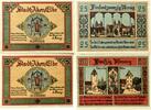 Deutschland, Deutsches Reich 25, 50 Pfennig 2 x Notgeldschein, Stadt Aken/Elbe -
