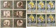 Deutschland, Deutsches Reich 6 x 75 Pfennig 6 x Notgeld, Hamburg,Berlin,Bremen, Deutsch-Hanseatischer Kolonialgedenktag -