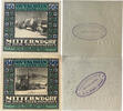 Österreich Notgeld 60,80 Heller 2 x Notgeldschein, Mitterndorf im Steir. Salzkammergut, Gold Overprint -