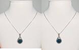Silberschmuck 925er Silber Gothic Halskette Onyx schwarzer Stein -