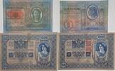 Österreich 100, 1000 Kronen Banknote 2 Stück, mit Aufdruck Deutschösterreich -