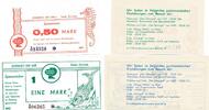 Deutschland DDR 0,50 und 1 Mark 1985 2x Scheine; Reisebüro der DDR, Hote... 120,00 EUR prix TTC + 6,00 EUR frais d'envoi