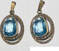 Antik Schmuck Vergoldet Antik Schmuck mit blau stein -