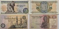 &Auml;gypten 25, 50 Piastres 1977, 1990 Banknoten 2 St&uuml;ck Lot unc- 9,00 EUR  + 6,00 EUR frais d'envoi