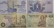 &Auml;gypten 25, 50 Piastres 1985, 1999 Banknoten 2 St&uuml;ck Lot unc, II-III 8,00 EUR  + 6,00 EUR frais d'envoi