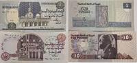 &Auml;gypten 5, 10 Pfund 1985, 1991 Banknoten 2 St&uuml;ck Lot fast unc, II+ (well... 25,00 EUR  + 6,00 EUR frais d'envoi