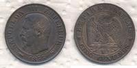 Frankreich Cinq Centimes Napoleon III. Prägung W = Lille -
