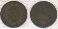 Frankreich 10 Centimes Napoleon III, Napoléon III, Strasbourg -