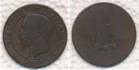 Frankreich 10 Centimes Napoleon III, Napoléon III, Strasbourg BB -