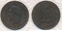 Frankreich 10 Centimes Napoleon III., Marseille ( MA ) -
