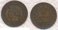 Frankreich 10 Centimes Cereskopf, Prägung A Paris 3. Rebublik -
