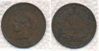 Frankreich 10 Centimes Cereskopf, Prägung A Paris -