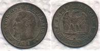 Frankreich 2 Centimes Napoleon III., Marseille ( MA ) -