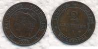 Frankreich 2 Centimes Cereskopf, Prägung A Paris Cérès III REPUBLIC -