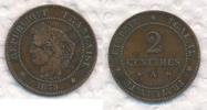 Frankreich 2 Centimes Cereskopf, Prägung A Paris Cérès III REPUBLIC -