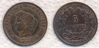 Frankreich 5 Centimes Cereskopf, Prägung K Bordeux Cérès III REPUBLIC -