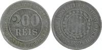 Brasilien, 200 Reis, 1889, Republik, *501* s-ss 5,00 EUR  + 10,00 EUR frais d'envoi
