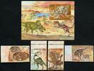 Briefmarken Mongolei 2022 Dinosaurier Prähistorische Tiere Dinosaurs Imperf Ungezähnt MNH -