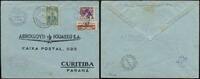 Briefmarken Brasilien 1934 Aerolloyd Iguassu Vordruckbrief Erstflug Joinville Curitiba/ -