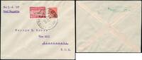 Briefmarken Zeppelin Brasilien SAF Brief MiF ZP 5 Recife Cincinnati Si 59 E/ 2440 -