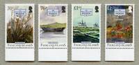 Briefmarken Falklandinseln 2017 50 Jahre Journal Schiffe Wrack Blumen Gemälde 1328-1331 MNH -