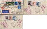 Briefmarken Dt. Reich Reko-Brief Flughafen Fürth Nürnberg MiF Condor Marseille Rio /611 -