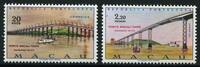 Briefmarken Macau Macao 1974 Taipa Brücke Dampfschiff Dschunke Bridge Schiffe 461-462 MNH -
