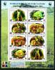 Briefmarken Kirgisien Kyrgyzstan 2011 WWF Aufdruck 50 Jahre Hologramm 668-671 Kleinbogen MNH -