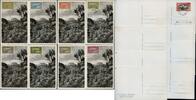Briefmarken Guadeloupe 1940 Maxikarten (8) Vulkan Landschaft Volcano 58-65 Basse-Terre / 820 -