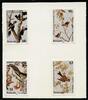 Briefmarken Redonda 1985 Audubon Vögel Gemälde Zeichnungen 169-172 U Proofs MNH / 246 -