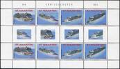 Briefmarken St. Maarten Schiffe Ships Navi Bateaux Kreuzfahrtschiffe Ocean Liners MNH -