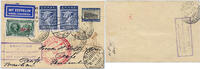 Briefmarken Zeppelin 1932 Griechenland 7. SAF Ganzsache Anschlussflug Recife Si 183 / -