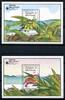 Briefmarken Barbuda 1990 Pflanzen Blüten Blossom Plants Plantes Botanique Block 160-161 MNH -