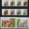 Briefmarken Barbuda 1988 Blüten Blumen Bäume Pflanzen Plants 1104-1111 Block 139-140 MNH -