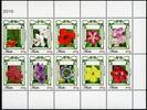 Briefmarken Aruba 2010 Blüten Blumen Pflanzen Wüstenrose Oleander 503-512 MNH -