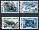 Briefmarken Dominica 1983 Wale Whales Meerestiere Meeressäugetiere 805-808 Postfrisch MNH -