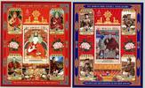 Briefmarken Mongolei Mongolia Blocks Heilige Reinkarnationen Religion Saints MNH -