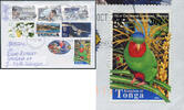 Briefmarken Tonga 2003 Dauer Aufdruck Michel 1679 + 1672-1674 Brief Luftpost Deutschland/674 -