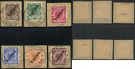 Briefmarken Karolinen Michel 1-6 II incl 3 b Ponape Luxus-Briefstücke HW Geprüft BPP/4 -