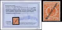 Briefmarken Marshall-Inseln Michel 5 II b Ungebraucht * Befund Jäschke-Lantelme BPP / 9 -