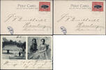 Briefmarken Ansichtskarte Tonga Eingeborene Vavau 3.7.06 nach Hamburg 15.8.06 / 703 -