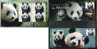 Briefmarken Australien Panda Tiere Block 159 I Medaillenbriefe Folder Auflage 300 -