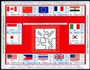 Briefmarken Tonga Flaggen Flags Pazifik Forum Politik Politics ZD-Bögen Postfrisch MNH -