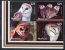 Briefmarken Niuafo`ou 2012 Eulen Owls Vögel Birds 479-482 Satz Zusammendruck Postfrisch MNH -