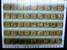 Briefmarken Marshall Inseln 2013 Münzen US-Präsidenten Presidents Coins Bogen MNH -
