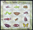 Briefmarken Cook Inseln 2014 Käfer Insekten Beetle Raupe Entomologie ZD-Kleinbogen 1906-1917 -