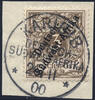 Briefmarken DSWA 1897 Briefstück Michel 1 a ° Karibib 26/11/00 Luxus / 90 -
